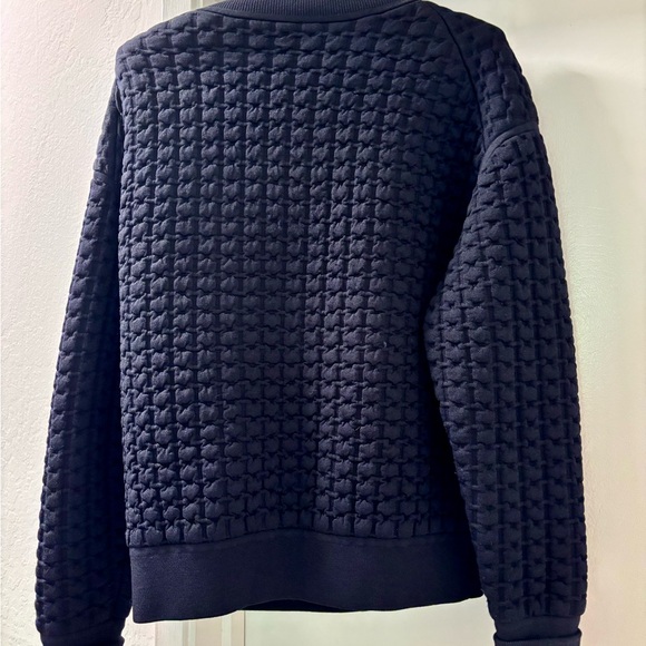 COS navy quilted knit bomber jacket Small - Picture 2 of 6